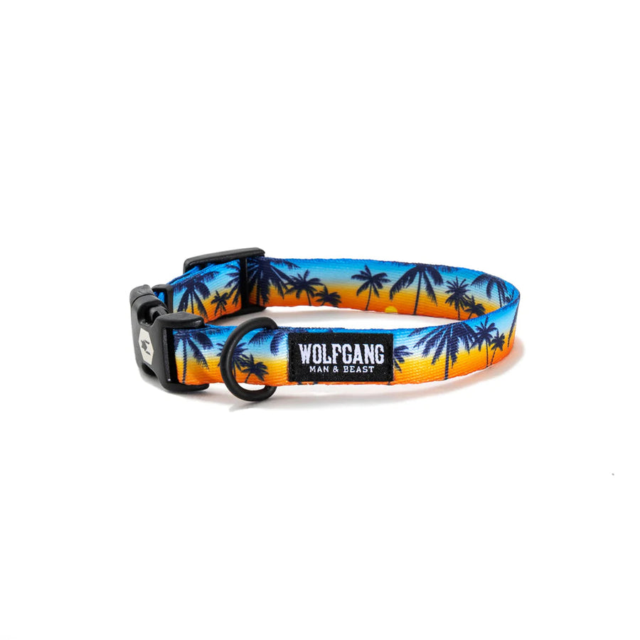 Wolfgang SunsetPalms Dog Collar in a white background