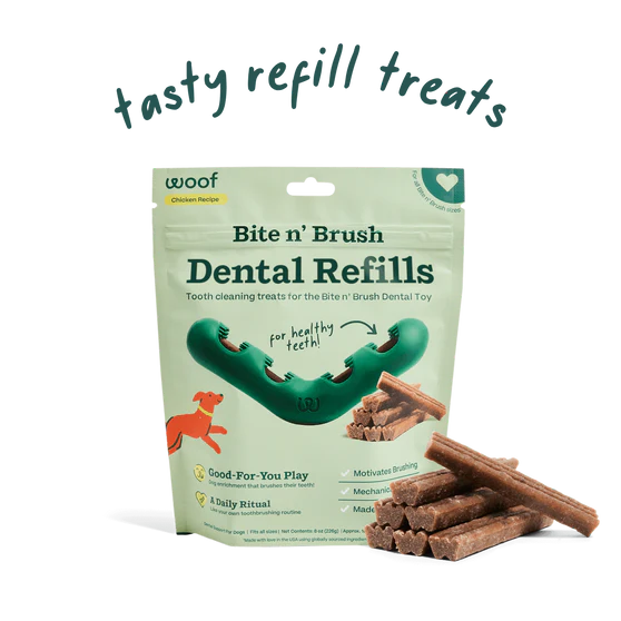 Woof Bite n' Brush Dental Chew Toy Refills