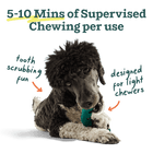 5-10 mins of supervised chewing per use. 