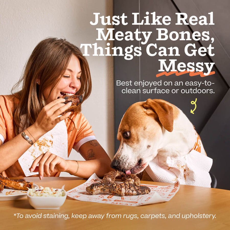 Just like real meaty bones,. Things can get messy. 