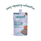 Woof Lickwells Calming Support Lickable Dog Treat Pouch front. 
