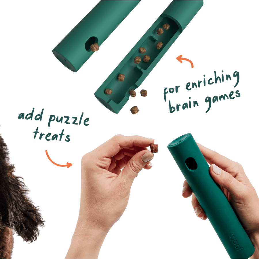 *Add puzzle treats
*For enriching brain games 