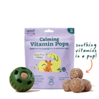 Woof Pupsicle Pops Calming Recipe Dog Treat and re-usable chewer, sotthing vitamins in a pop