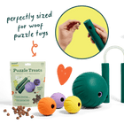 Perfectly sized for Woof Puzzle toys. 