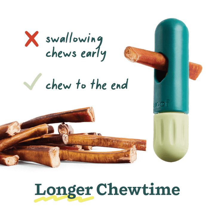 Longer Chewtime of Woof The BullySafe Dog Treat Holder 