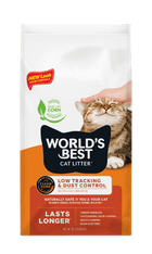 Front bag of World's Best Cat Litter Multi Cat Low Tracking Cat Litter 15 lbs