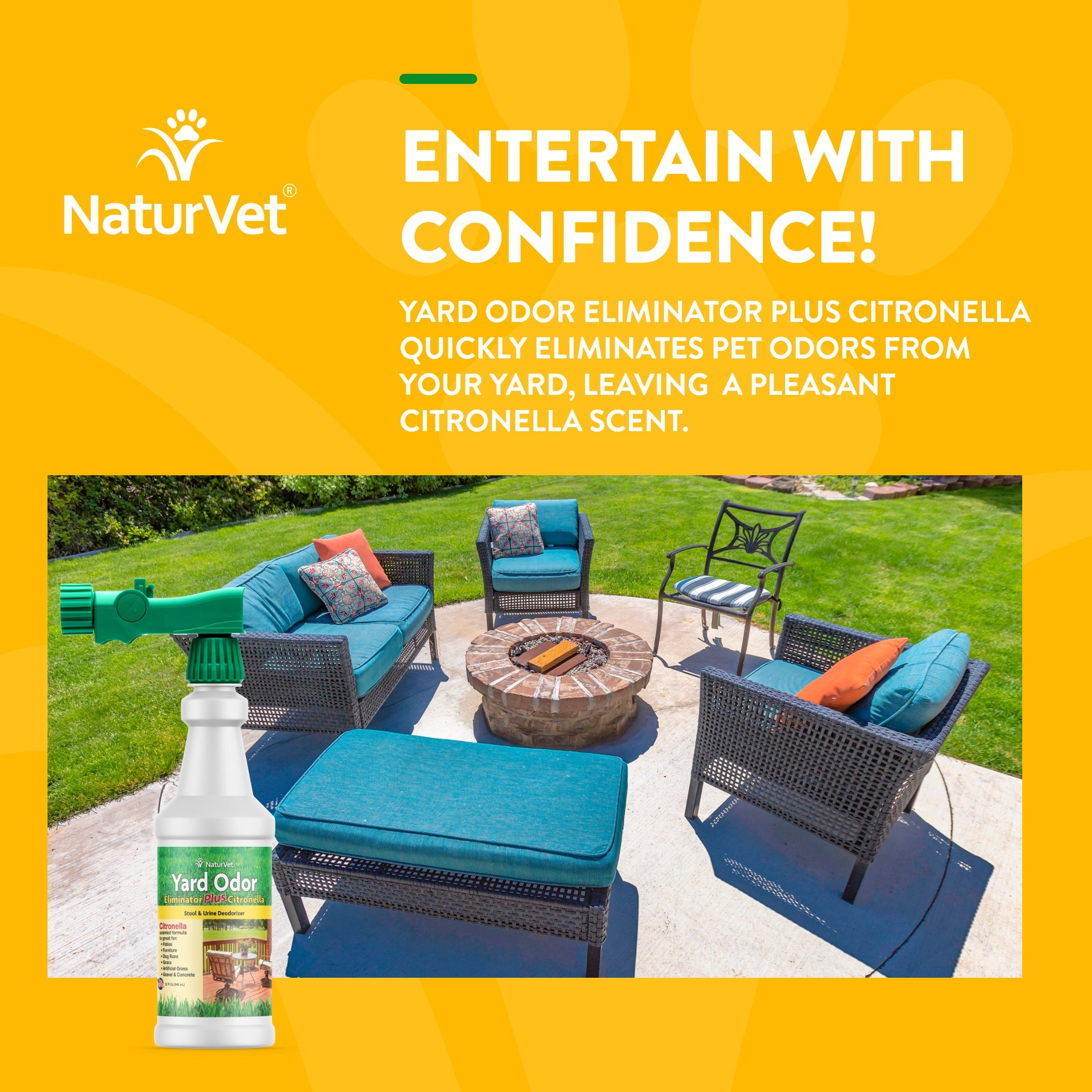 NaturVet Yard Odor Eliminator Plus Citronella Stool and Urine