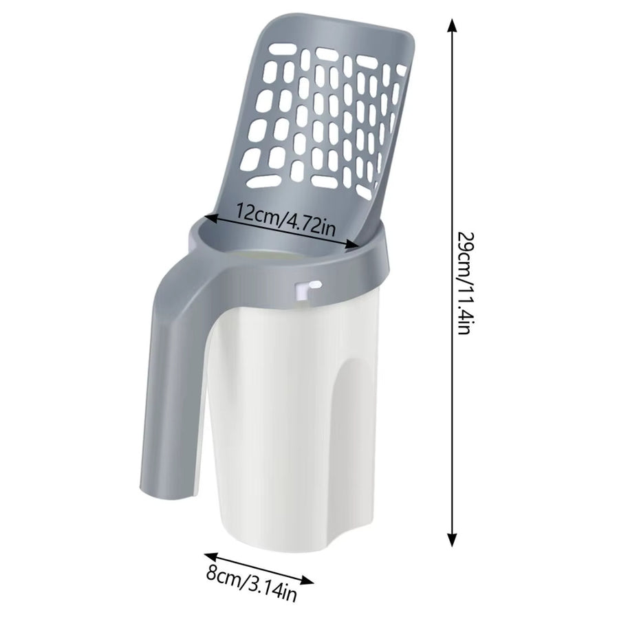 11.4 x 3.14 x 4.72 inches size of Yiwu Scoop with Litter Bag Set Cat Cleaning Litter Scooper 