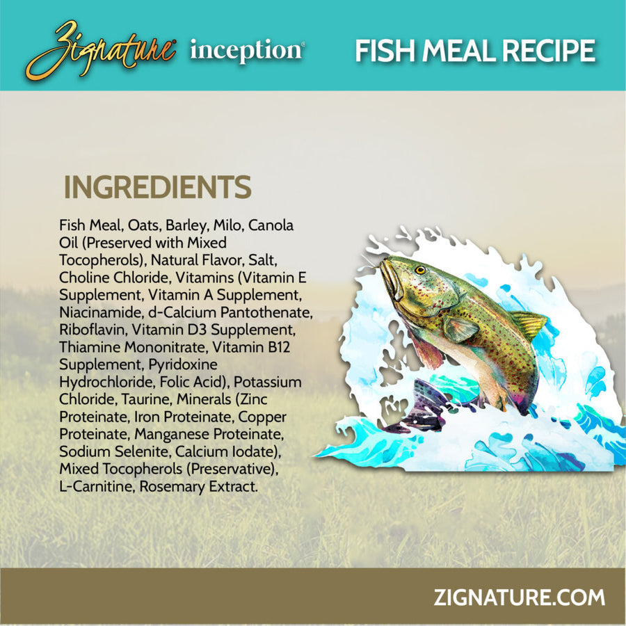 Zignature Inception Fish Meal Recipe Dry Dog Food