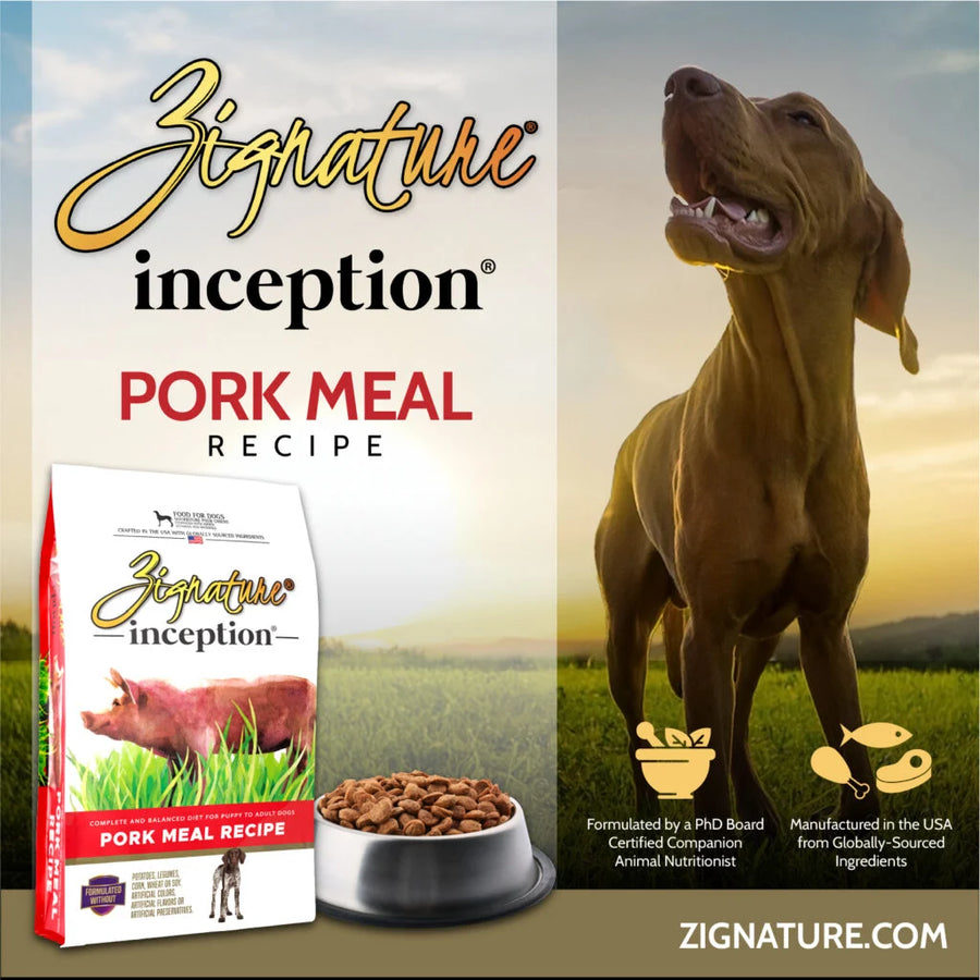 Zignature Inception Pork Meal Recipe Dry Dog Food