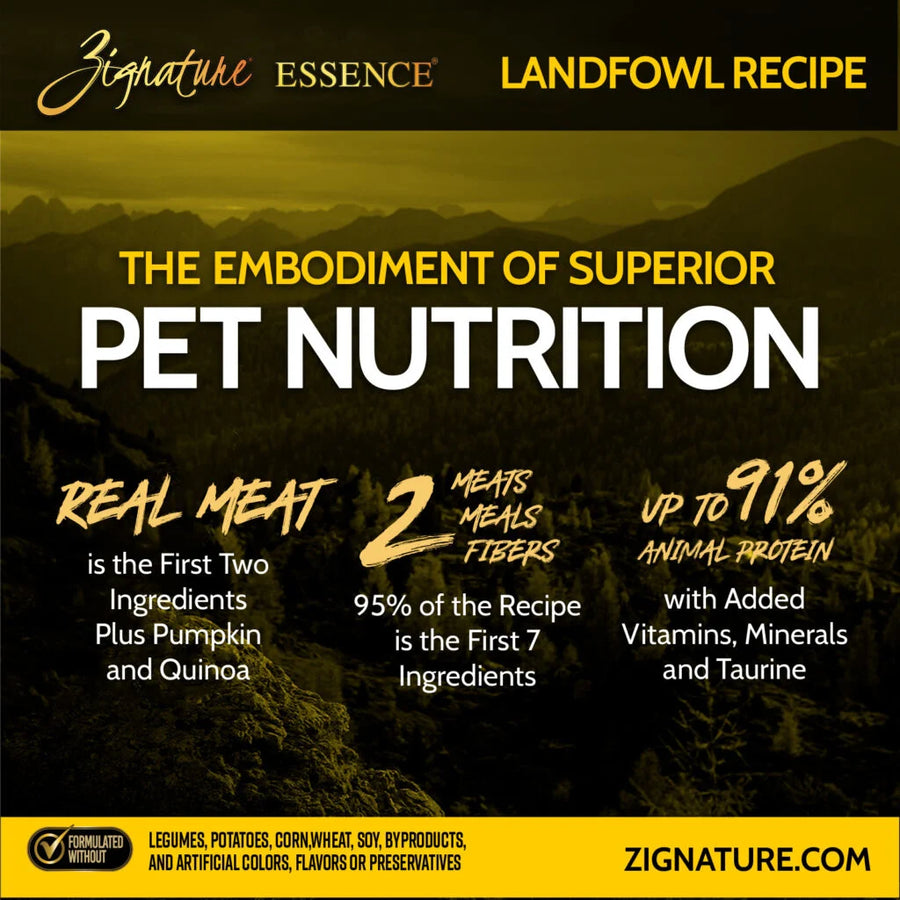 Zignature Essence LIR Landfowl Recipe Dry Dog Food