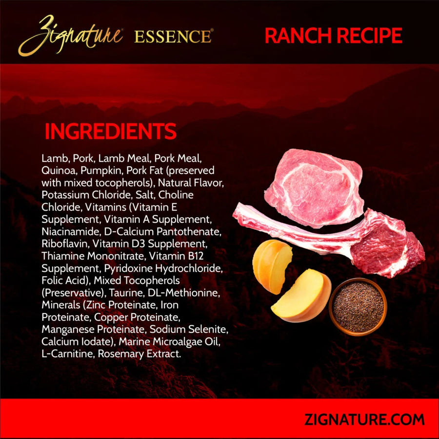 Zignature Essence LIR Ranch Recipe Dry Dog Food