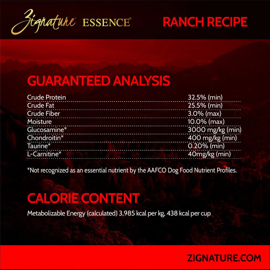 Zignature Essence LIR Ranch Recipe Dry Dog Food