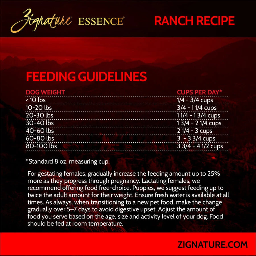 Zignature Essence LIR Ranch Recipe Dry Dog Food