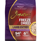 Zignature Freeze Dried Lamb Entree Dog Food front of bag. 