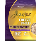 Zignature Freeze Dried Turkey Entree Dog Food front of bag. 