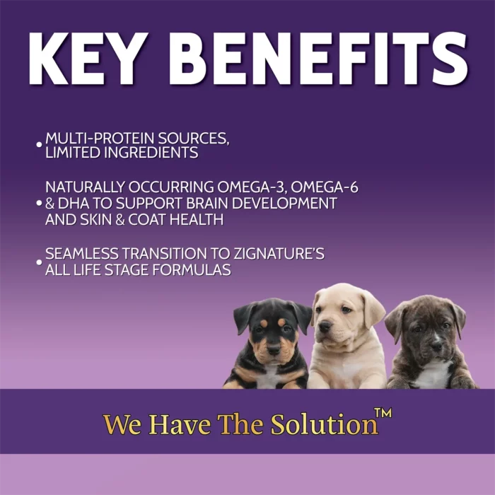 Key Benefits of Zignature Grain Free Multi Protein Puppy Canned Food 