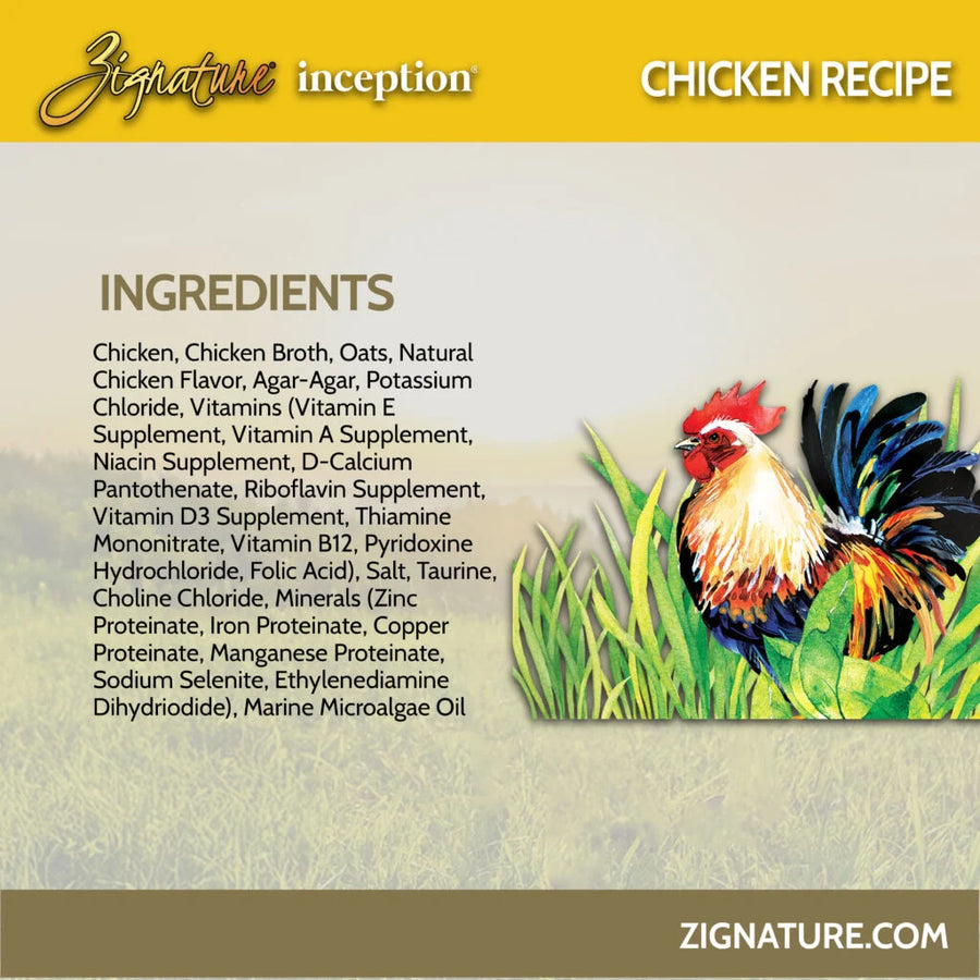Zignature Inception Chicken Recipe Wet Dog Food Can