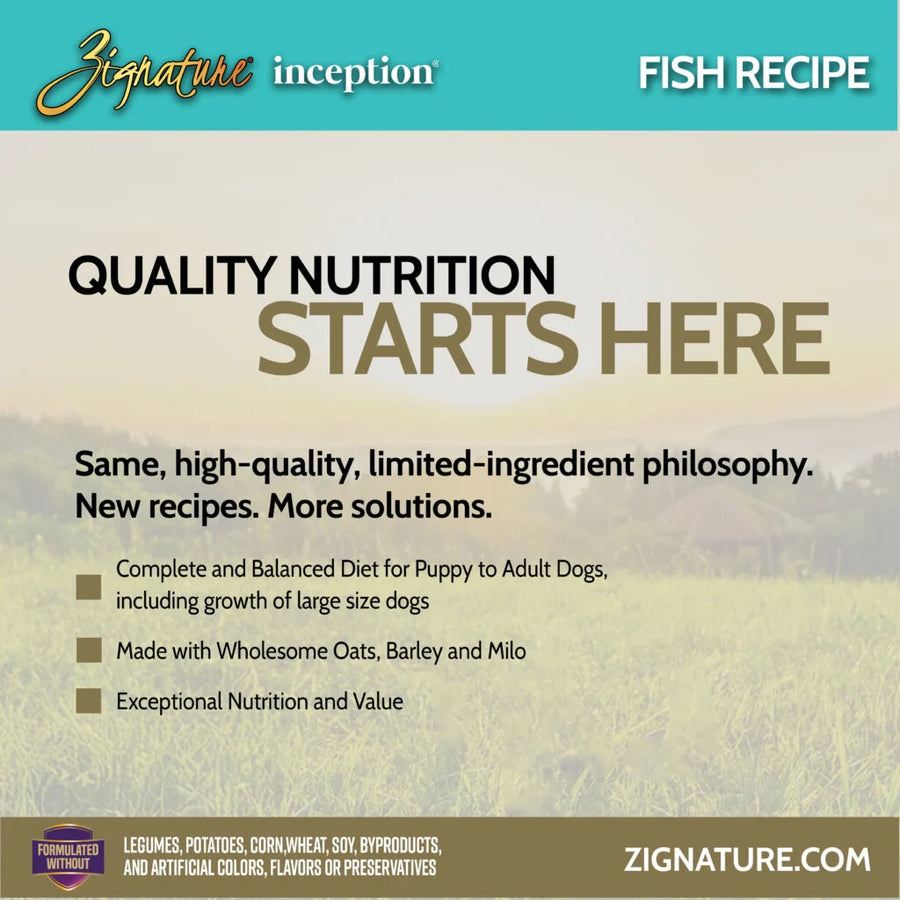 Zignature Inception Fish Recipe Wet Dog Food Can