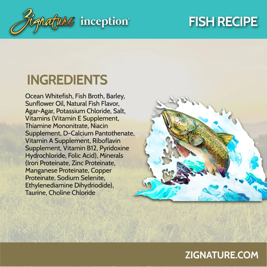 Zignature Inception Fish Recipe Wet Dog Food Can