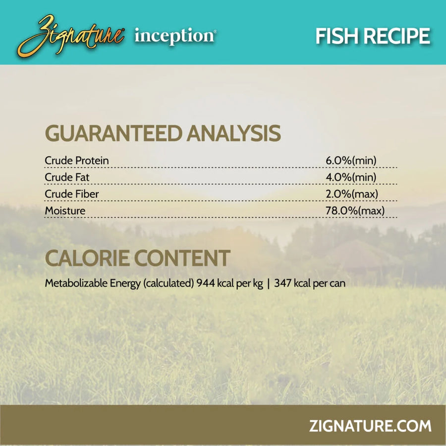Zignature Inception Fish Recipe Wet Dog Food Can