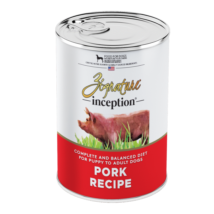 Zignature Inception Pork Recipe Wet Dog Food Can