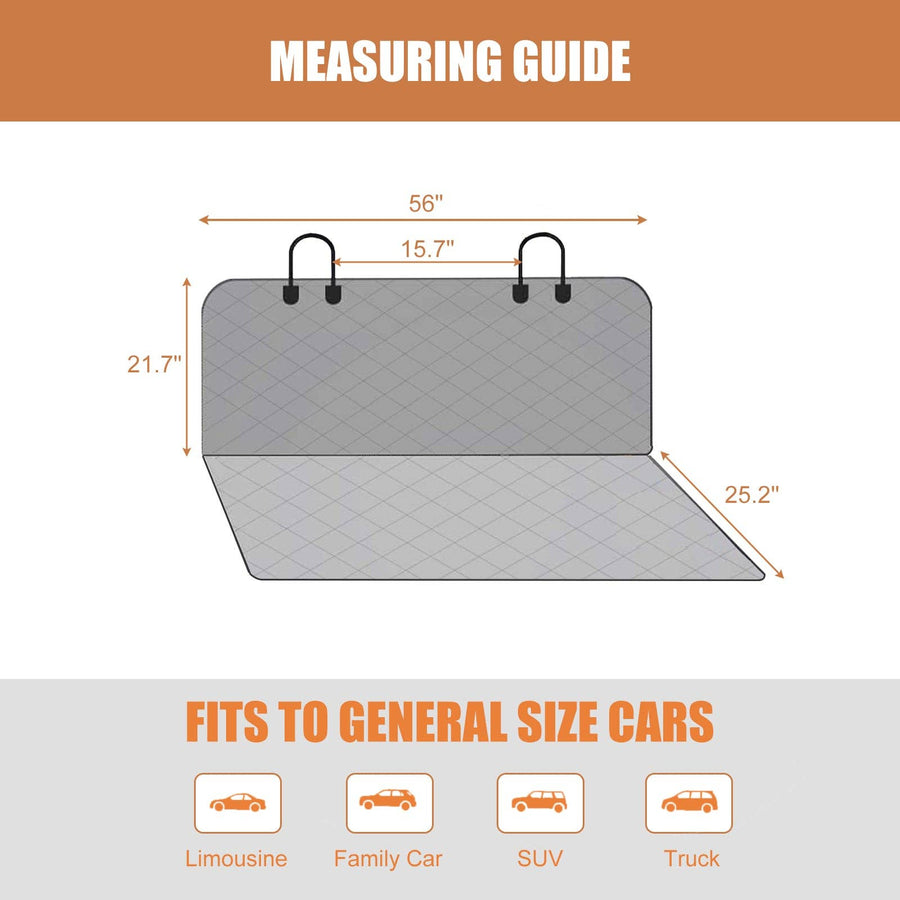 GooPaws Scratchproof Bench Dog Car Seat Cover, Fits Car Truck or SUV