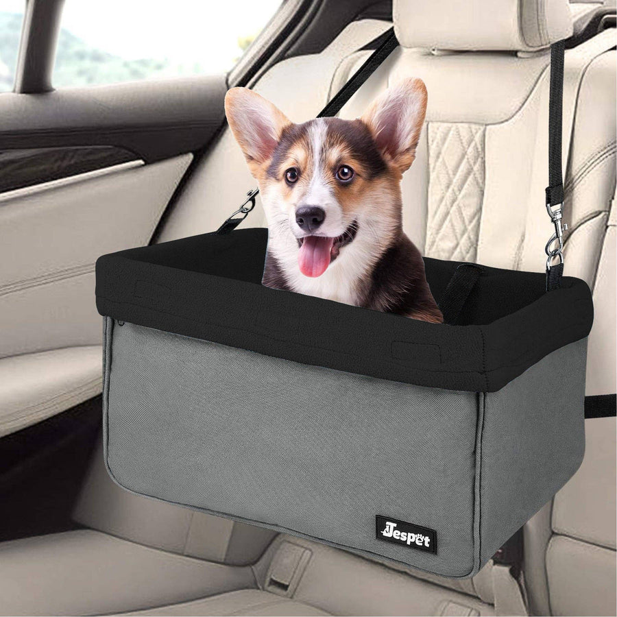 GooPaws Travel Safety Booster Car Seat with Seat Belt for Dogs