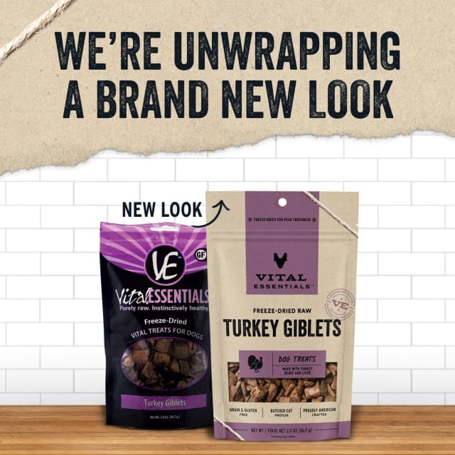 Vital Essentials Freeze-Dried Raw Turkey Giblets Dog Treats