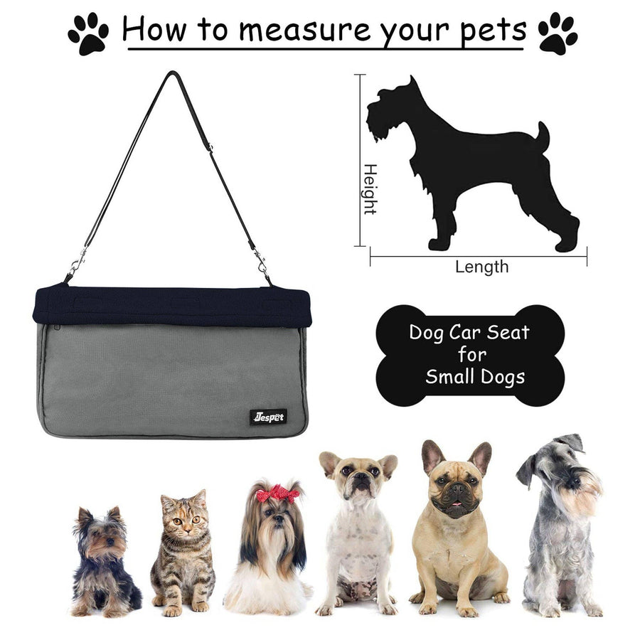 GooPaws Travel Safety Booster Car Seat with Seat Belt for Dogs