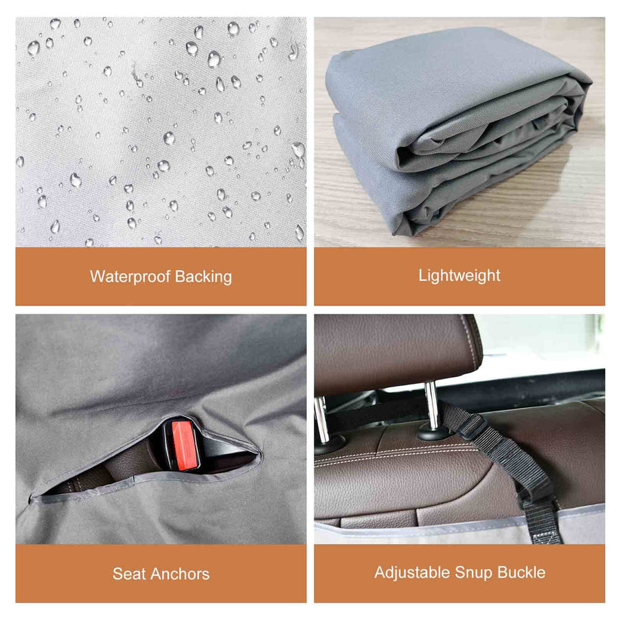 GooPaws Scratchproof Bench Dog Car Seat Cover, Fits Car Truck or SUV