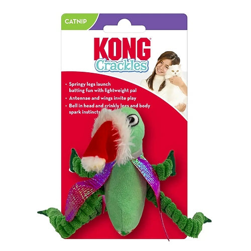 KONG Crackle Holiday Grasshopper Cat Toy