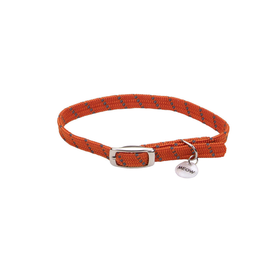 Coastal ElastaCat Reflective Stretch Cat Collar, Orange