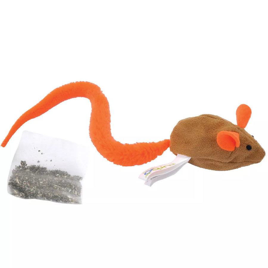 Coastal Turbo Crinkle Mouse with Catnip Pouch Cat Toy
