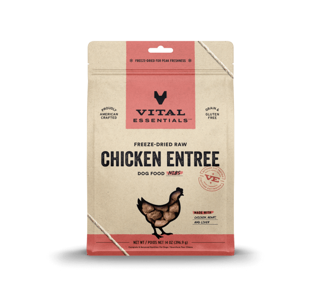 Vital Essentials Freeze-Dried Raw Chicken Entree Dog Food Nibs