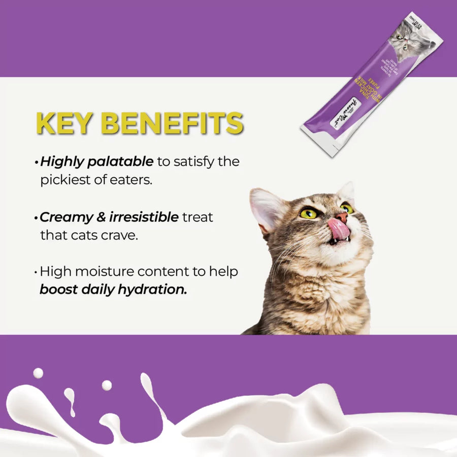 Fussie Cat Puree Tuna & Chicken in Goat Milk Puree Cat Treat