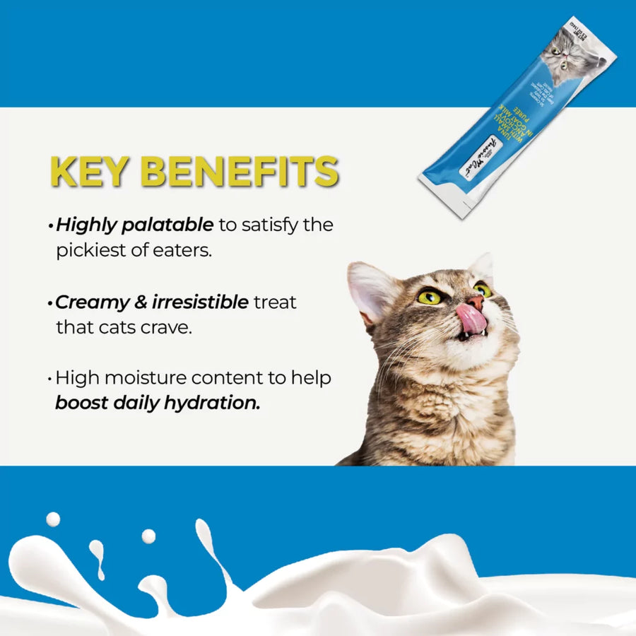 Fussie Cat Puree Tuna with Small Anchovy in Goat Milk Puree Cat Treat