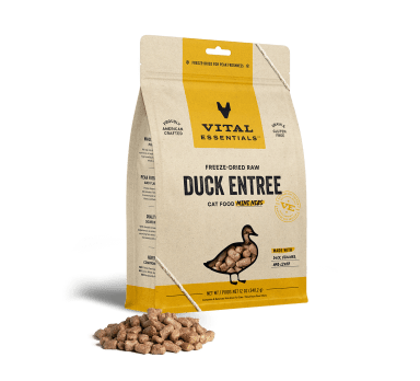 Vital Essentials Freeze-Dried Raw Duck Entree Cat Food Mini Nibs