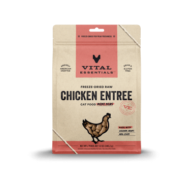 Vital Essentials Freeze-Dried Raw Chicken Entree Cat Food Mini Nibs