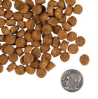 A size for every dog. Kibble approximately 2/3rds size of a dime.