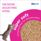 ökocat® Super Soft Clumping Wood Cat Litter has Fine Texture, delicate paws especially for Kittens