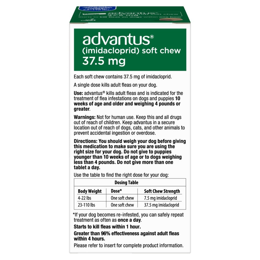 Advantus Chewable Flea Treatment for Large Dogs, 23lb-110lbs
