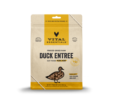 Vital Essentials Freeze-Dried Raw Duck Entree Cat Food Mini Nibs