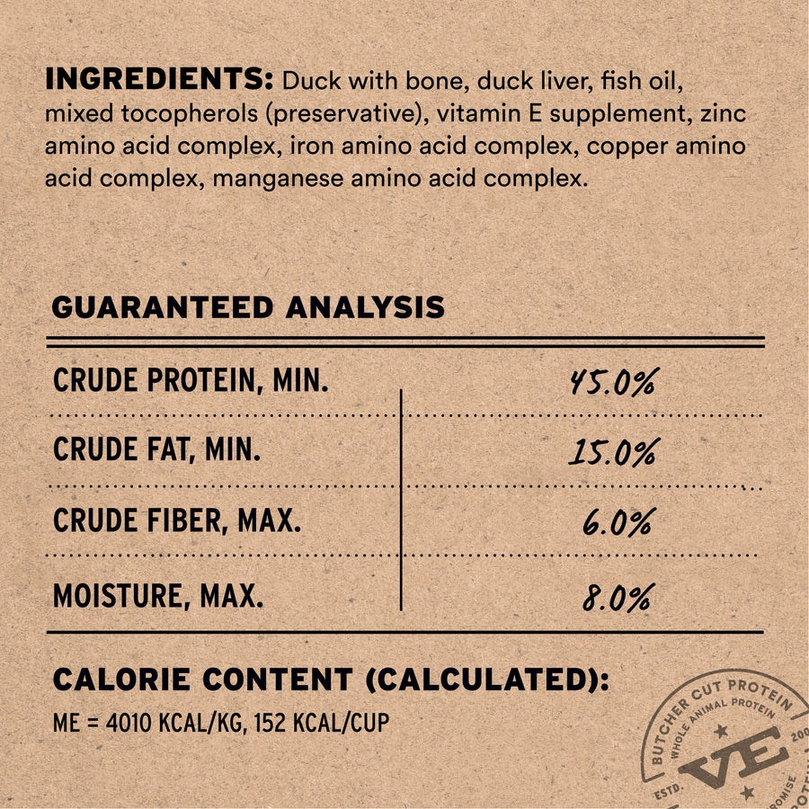 Vital Essentials Freeze Dried Duck Soft Nibs Dog Food