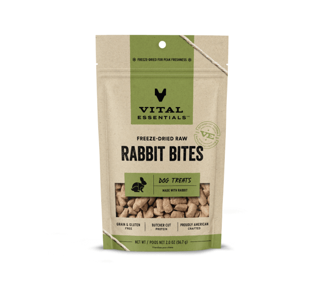 Vital Essentials Freeze-Dried Rabbit Bites Dog Treats