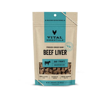 Vital Essentials Freeze-Dried Beef Liver Dog Treats