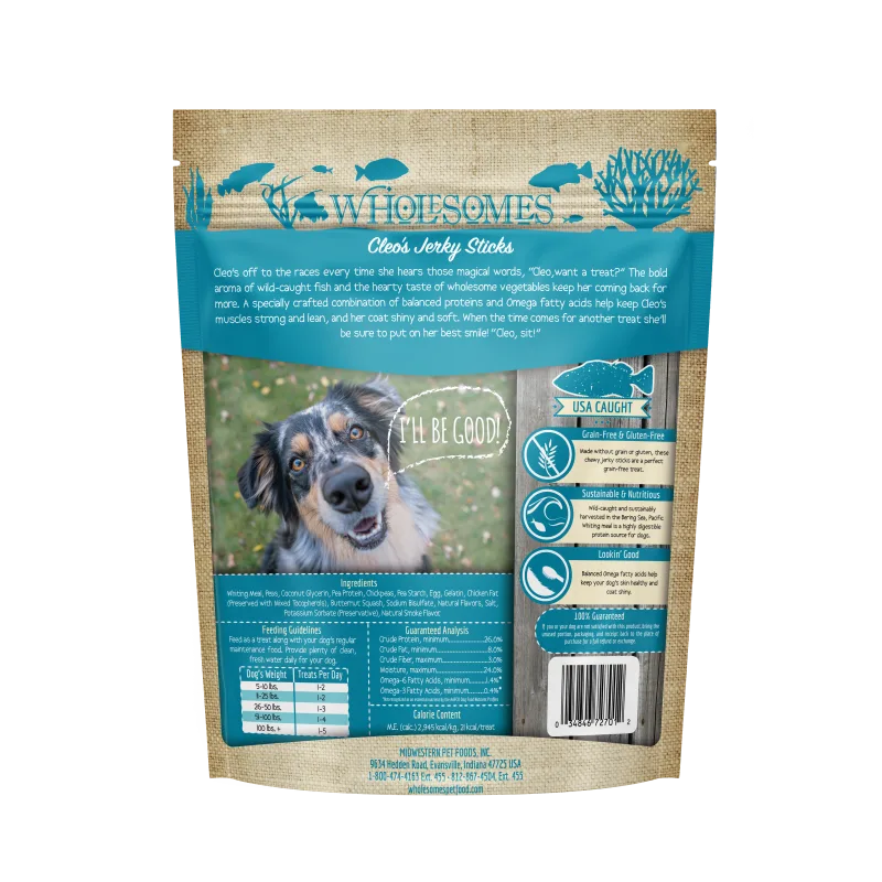 Wholesomes Cleo's Fish Jerky Dog Treats
