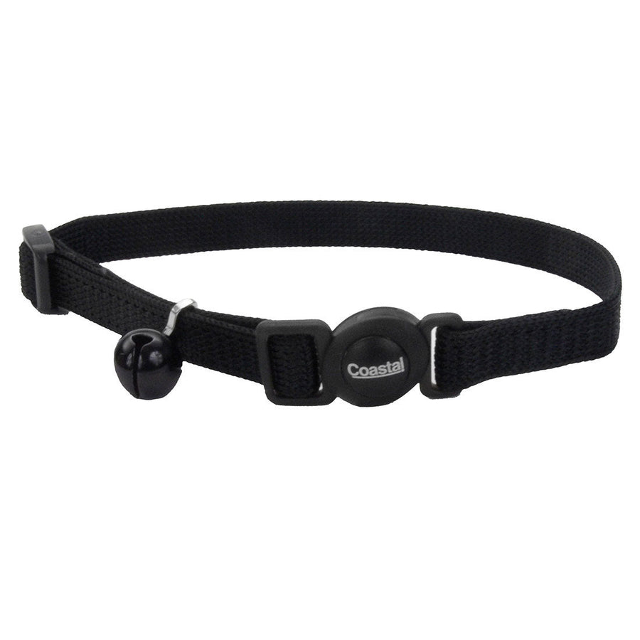 Coastal Safe Cat Adjustable Breakaway Cat Collar, Black