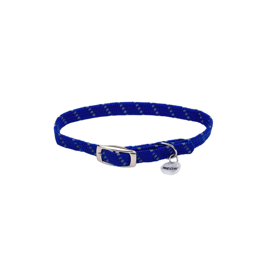 Coastal ElastaCat Reflective Stretch Cat Collar, Blue