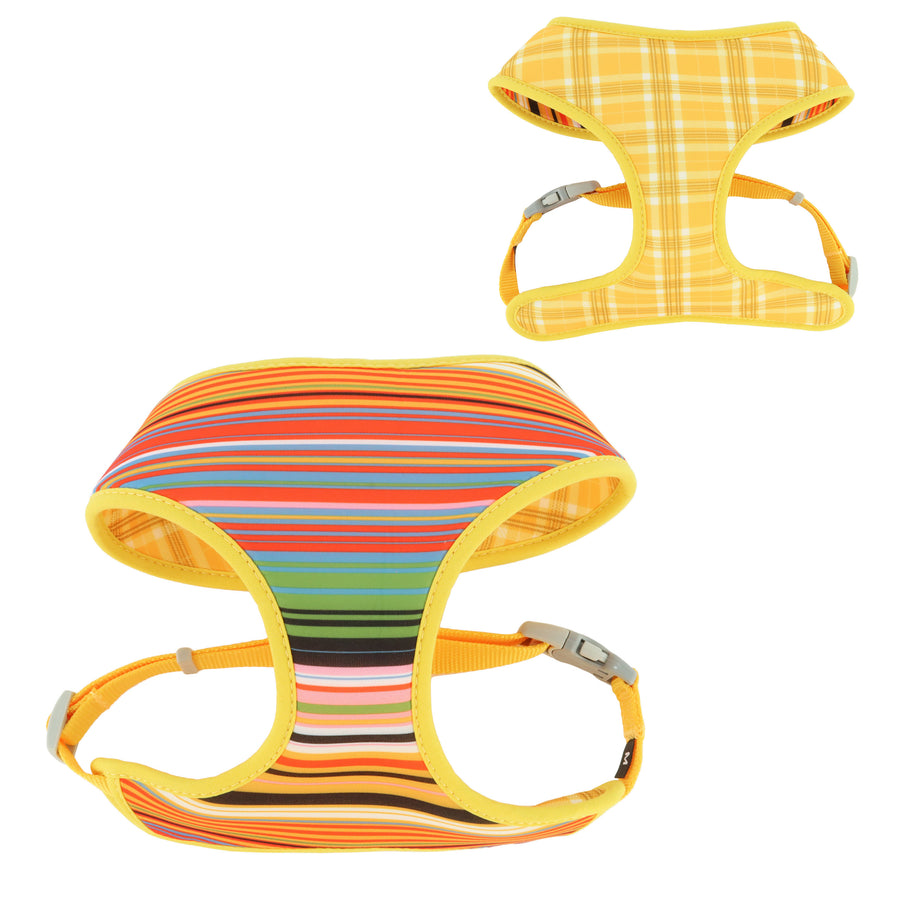 Costal Pet Products Sublime Reversible Dog Harness, Sublime Stripe with Gold Plaid